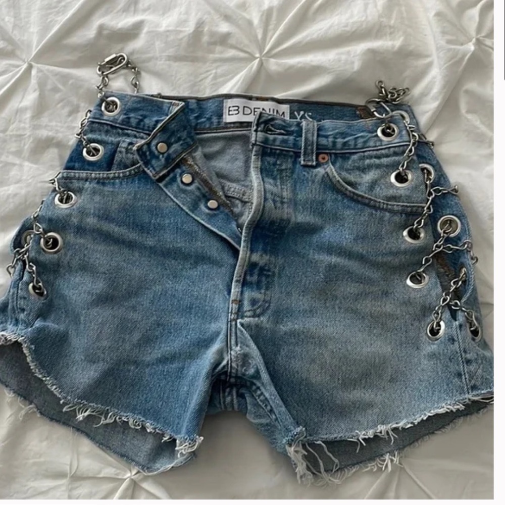 EB Denim Chain Shorts
